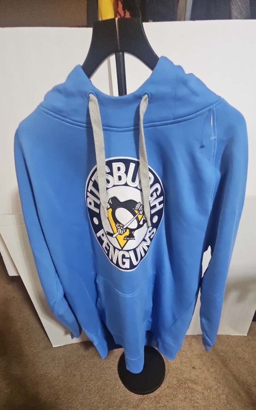 Antigua Pittsburgh Penguins Hoodie Size XL Blue NHL Hockey Sweatshirt